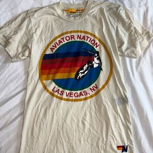 Aviator nation tee! XS, cream colored